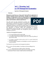 Managerial Economics For Quick Revision