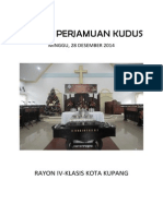 Liturgi Perjamuan Kudus Akhir Tahun 2014