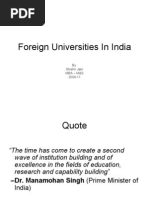 Foreign Universities in India