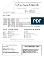 St. Mary's Catholic Church: Mass Schedule