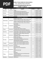 Time Table: Federal Public Service Commission