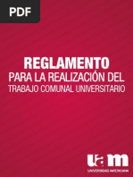 UAM Reglamento de Trabajo Comunal Universitario TCU