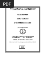 Guide To BSC Numerical Methods