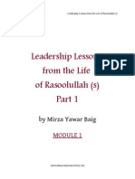 Leadership Lessons From Rasulullah S.A.W (Module 1)