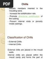 Chills, Chaplets, Riser & Gating System