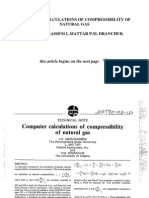 Computer Calculations of Compressibility of Natural Gas