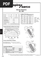 Bronze Strainers BT, TBT: C Values & Free Area