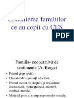 Consilierea Familiilor Ce Au Copii Cu Ces