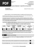 Tax Statement 2014 Cbhs