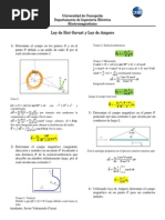 Ley de Biot-Savart y Ley de Ampere - Resueltos