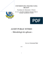 Audit Public Intern - Metodologii de Aplicare