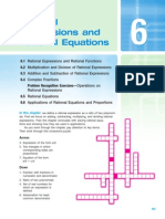 Rational Expressions and Rational Equations: 6.1 6.2 6.3 6.4 Problem Recognition Exercises