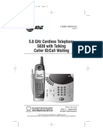 ATT 5830 58 GHZ Cordless Speakerphone System Manual PDF