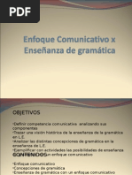 Enseñanza de La Gramática Enfoque Comunicativo