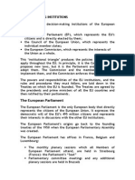 Decision-Making Institutions: The European Parliament