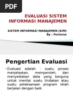 Evaluasi Sistem Informasi Manajemen Slide Pertemuan Ke 6