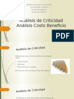 Análisis de Criticidad y Costo Beneficio