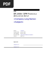 BR100Afi OPM Financials Application Setup