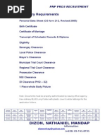 Documentary Requirements: Dizon, Nathaniel Mandap