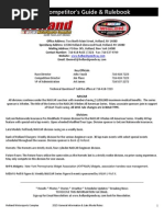 General and Late Model Rules 2015 Holland Motorsports Complex