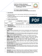 ME405 - Mechanical Measurement & Metrology