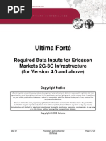 Ultima Forte Required Data Inputs For Ericsson Markets 2g-3g Infrastructure PDF