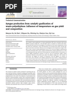 Syngas Production From Catalytic Gasification of Waste Polyethylene: Influence of Temperature On Gas Yield and Composition