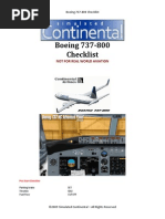 Boeing 737 800 Checklist