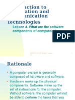 Introduction To Information and Communication Technologies: Lesson 4. What Are The Software Components of Computers?