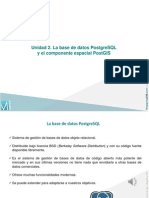 Unidad 2 La Base de Datos PostgreSQL y El Componente Espacial PostGIS-libre