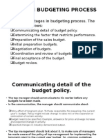 Stages in Budgeting Process