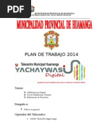 Plan de Trabajo de Telecentro 2014 + Telecentro Huamanga