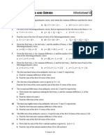 Worksheet B: Equences and Eries