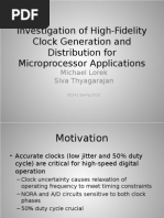 Investigation of High-Fidelity Clock Generation and Distribution For Microprocessor Applications