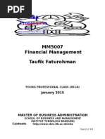 Syllabus MM5007 Financial Management 51A