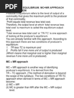 MR - MC Approach