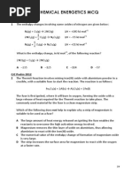 Chem Energetics MCQ