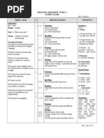 Week: 1 To 4: English Language Year 4 Yearly Plan Week / Unit L Specifications