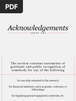 Acknowledgements: Group One