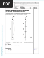 Example - Buckling Resistance of A Pinned Column With Intermediate Restraints