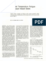 Elevated Temperature Fatigue of Pressure Vessel Steels