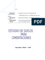 Estudio de Suelos para Cimientos.