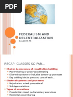 5 Gov1109 Federalism and Decentralization