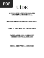 Aspectos Politicos y Legales de Los Negocios