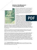 Anaphylaxis: Initial Management in Non-Hospital Settings: Edition", Pages 14 To 18 (Anaphylaxis Section Only)