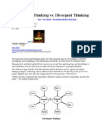 Convergent Thinking Vs Divergent by Chuck Clayton