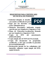 Requisitos para Certificado Municipal de Posesion Grande