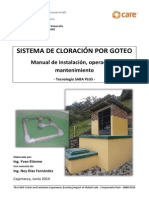 Manual de Instalación, Operación y Seguimiento de Sistema de Cloración Por Goteo SABA Plus PDF