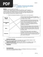 U1l3 Online Communication Lesson 3