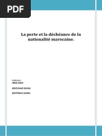 La Perte de La Nationalité Marocaine